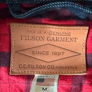 Filson Lined Denim Cruiser Jacket sz M